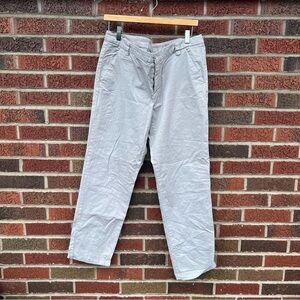 Gap Light Gray Khaki Straight Fit Mid Rise Khaki Pants